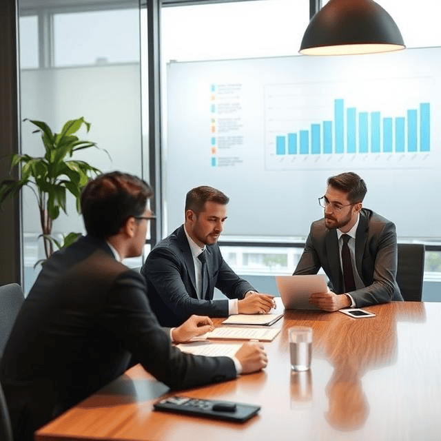 Managers having discussion, making decisions