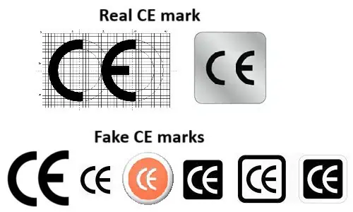 Real vs fake CE mark